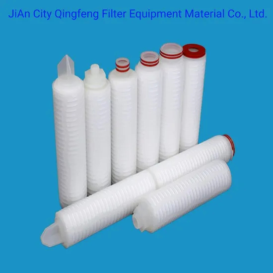 10/20/30/40 Inch Sediment Nylon/PTFE/PVDF/ Pes/PP Pleated Membrane Water Filter Cartridge