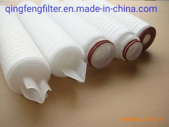 Water Treatment Pes/PP/PVDF/ PTFE Pleated Filter Cartridge for Food and Beverage