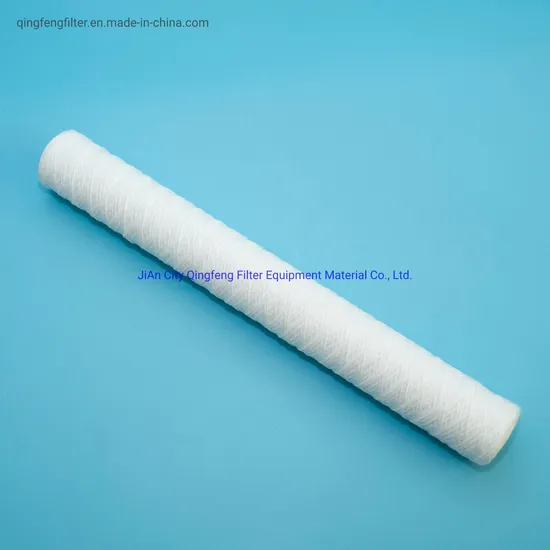 1 3 5 10 Microns String Wound PP Yarn Water Filter Cartridge with 10 20 30 40 50 Inch