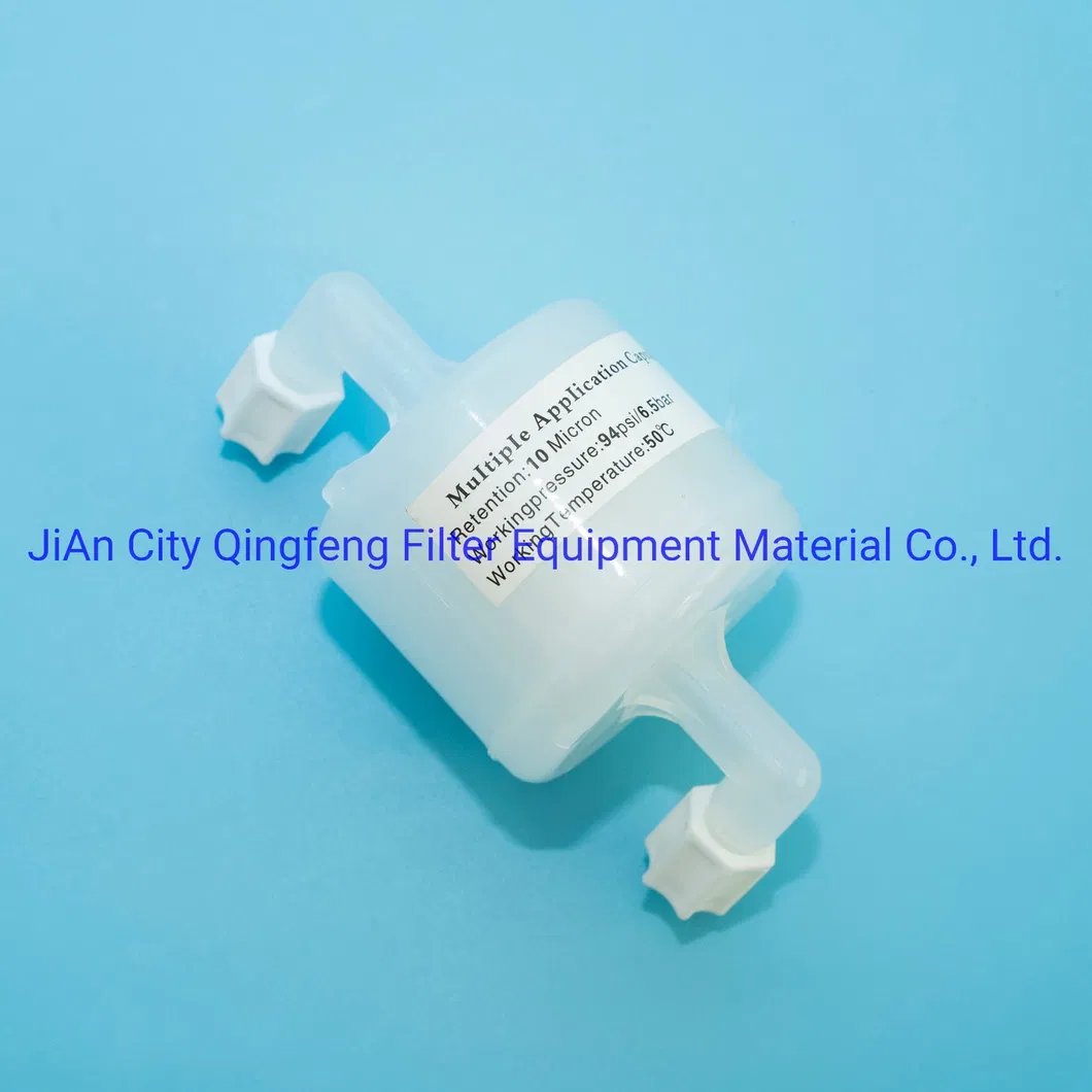 2.5&quot; 10 Micron PP PVDF PTFE Pes Capsule Filter Cartridge Element for Digital Printer with 1/4 NPT Connector