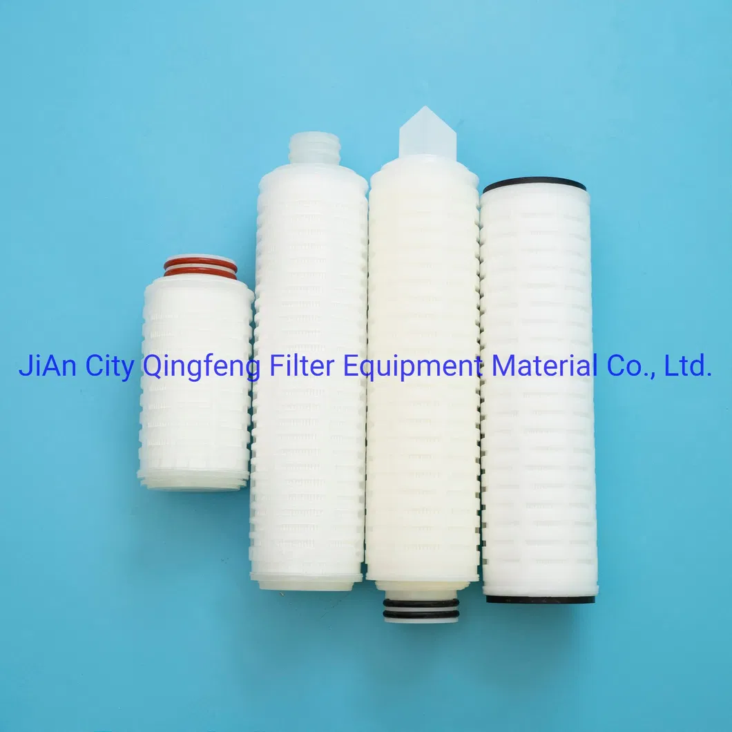 10-40 Inch 1um Micron Pleated Code 7 Absolute Filtration Efficiency Pleated Polypropylene PP Filter Cartridge for RO System