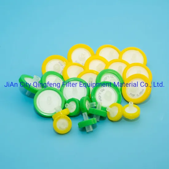 25mm Pes PVDF PTFE Nylon Color Ring Syringe Filter for Lab Use