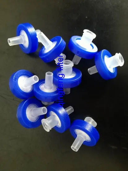 0.2um/0.45um Color Ring PTFE/PVDF/Pes Syringe Filter for Lab Filtration