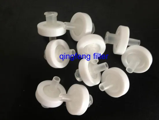 0.2um/0.45um Color Ring PTFE/PVDF/Pes Syringe Filter for Lab Filtration
