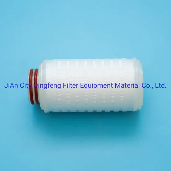 20 Inch 69 mm 1 Micron PP Industrial PP//PVDF/PTFE/Pes/Nylon/Ca Pleated Filter Cartridge for Water Treatment Industrial Chemical Filtration
