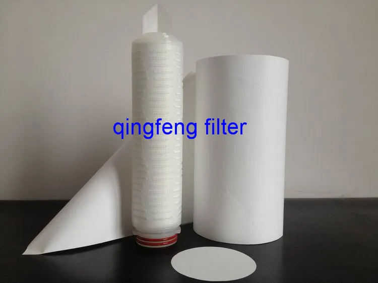 0.2 Micron PP/PVDF/Pes/Nylon Pleated Filter Cartridge for Water Filtration
