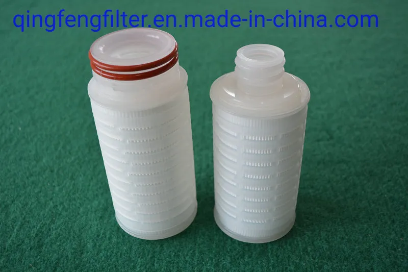 OEM Hydrophobic Robust Double Layer PTFE Membrane 0.2 Um Air Pleated Filter Cartridge for Fermentation Tank Filtration