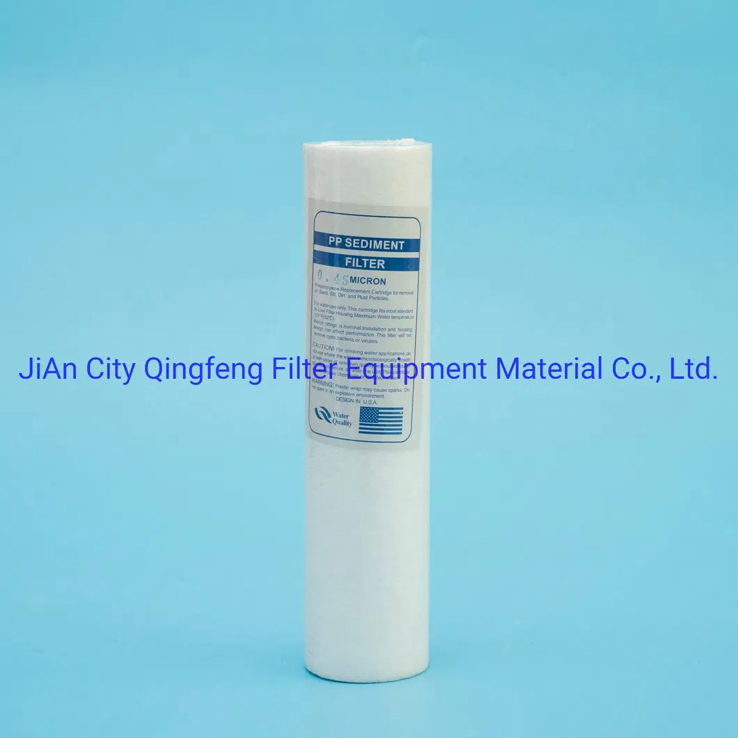 10" 20" 1micron 5 Micron PP Melt Blown PP Sediment Water Filter Cartridge for Water Filter System Reverse Osmosis Plant