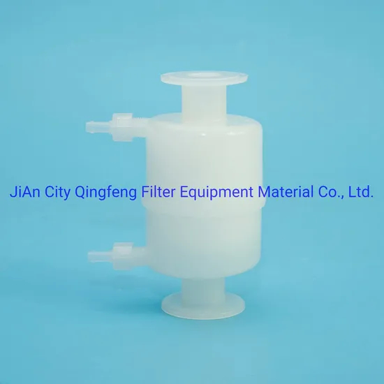 0.22 0.45um 2.5′′ PP PTFE Pes Nylon Capsule Filter for Food & Beverage Industry with Hose Barb Connection