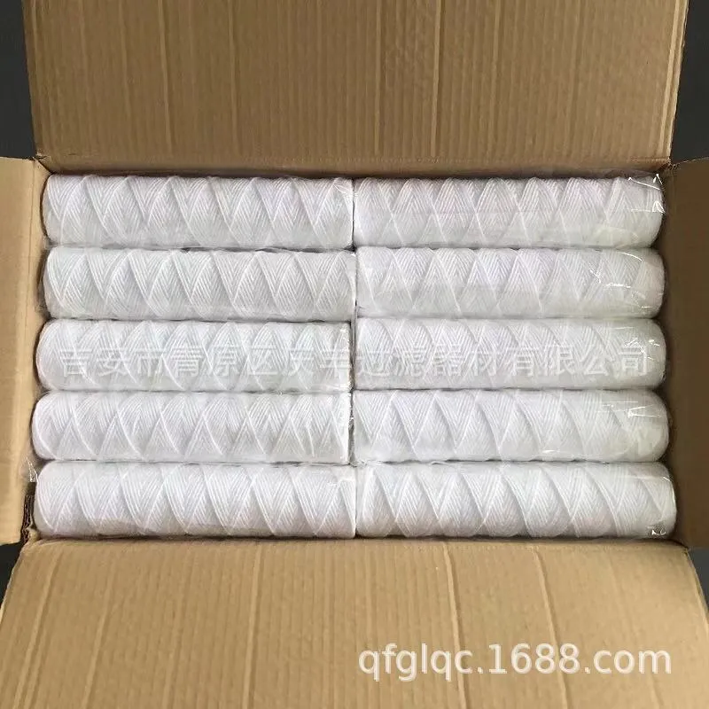 10 20 30 40 Inch 5 Micron PP String Wound PP Yarn Water Filter Cartridge for Water Treatment