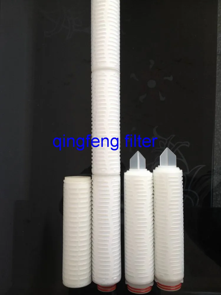 10 Inch High Flow Rate 0.2um 3.0 Micron PP Pleated Filter Cartridge for R. O. Prefiltration
