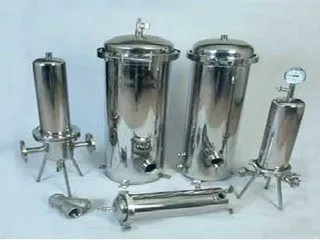 Filter Housing with Pleated Filter Cartridge for Liquid and Air Filtration